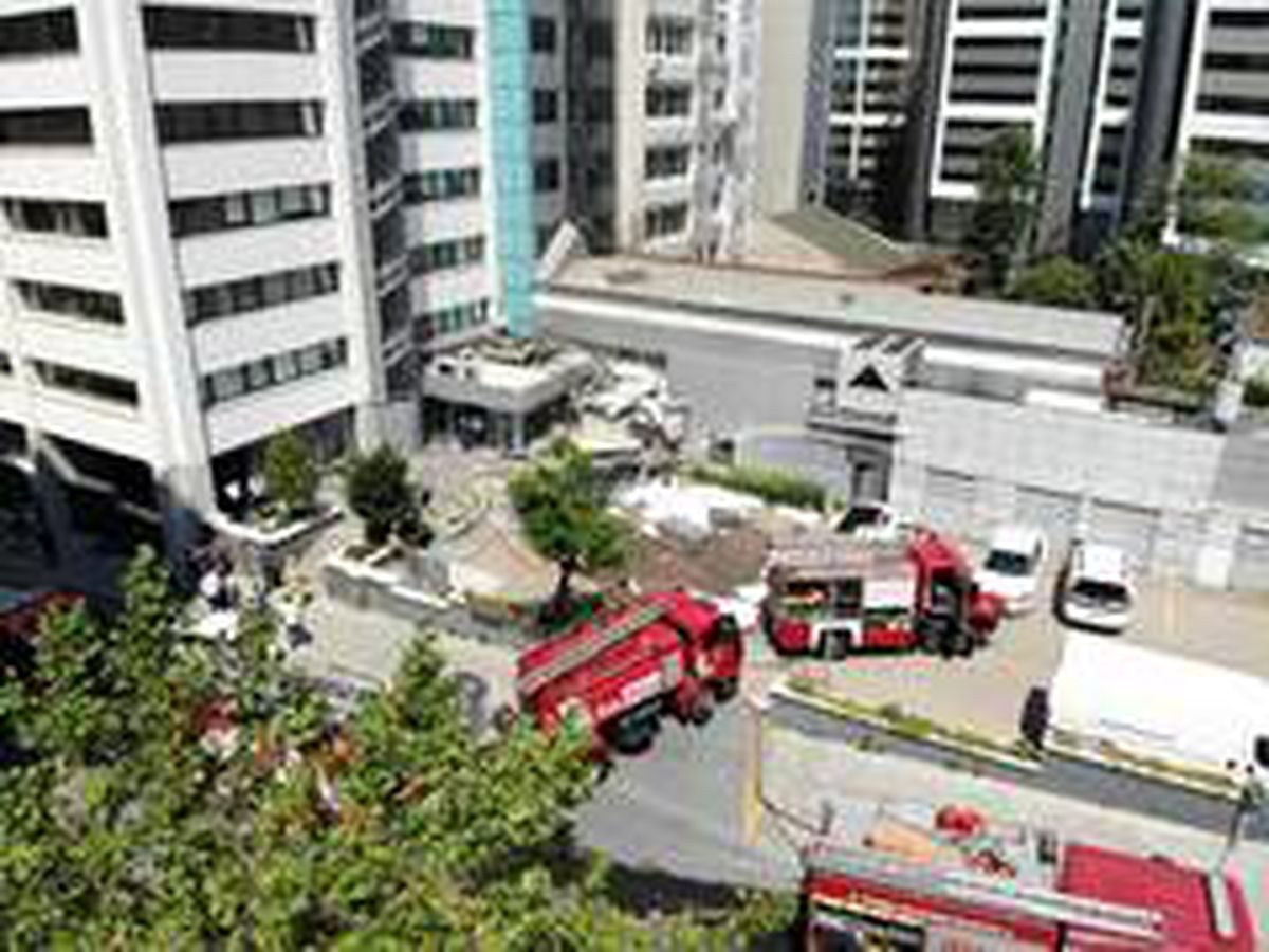Şişli\'de patlamanın yaşandığı alan havadan görüntülendi
