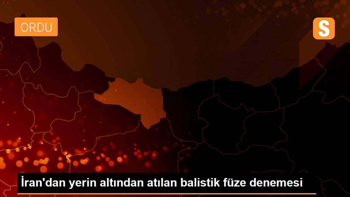 İran\'dan yerin altından atılan balistik füze denemesi