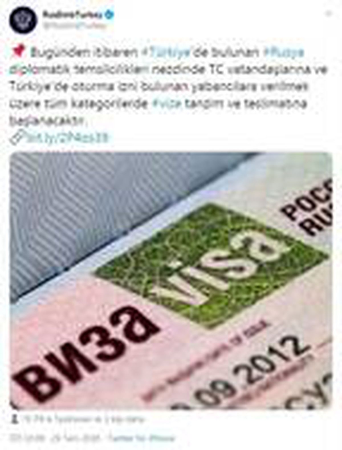 Rusya\'nın Ankara Büyükelçiliği\'nden \'vize\' açıklaması