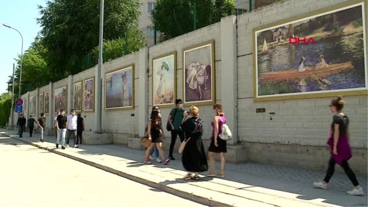 ESKİŞEHİR İstinat duvarları dünyaca ünlü tabloların replikalarıyla süslendi