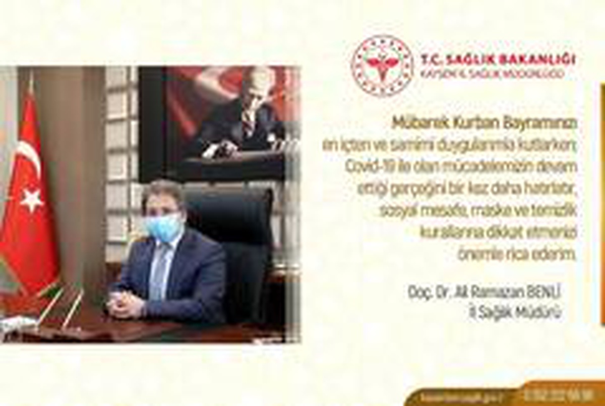 İl Sağlık Müdürü\'nden maskeli, Covid-19 uyarılı bayram kutlaması