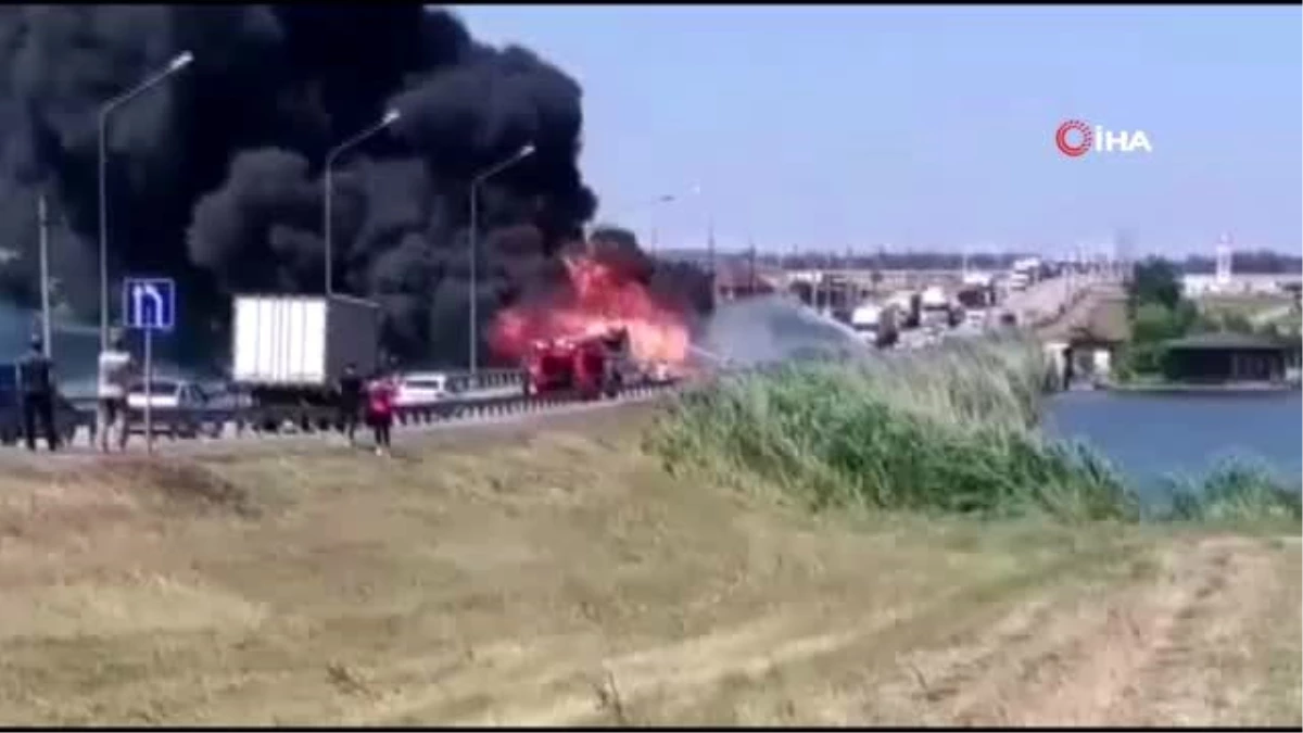 Rusya\'da kimyasal madde yüklü kamyon bomba gibi patladı