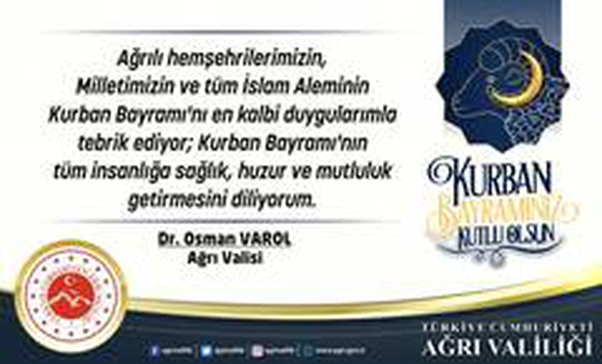 Vali Varol\'dan Kurban Bayramı mesajı