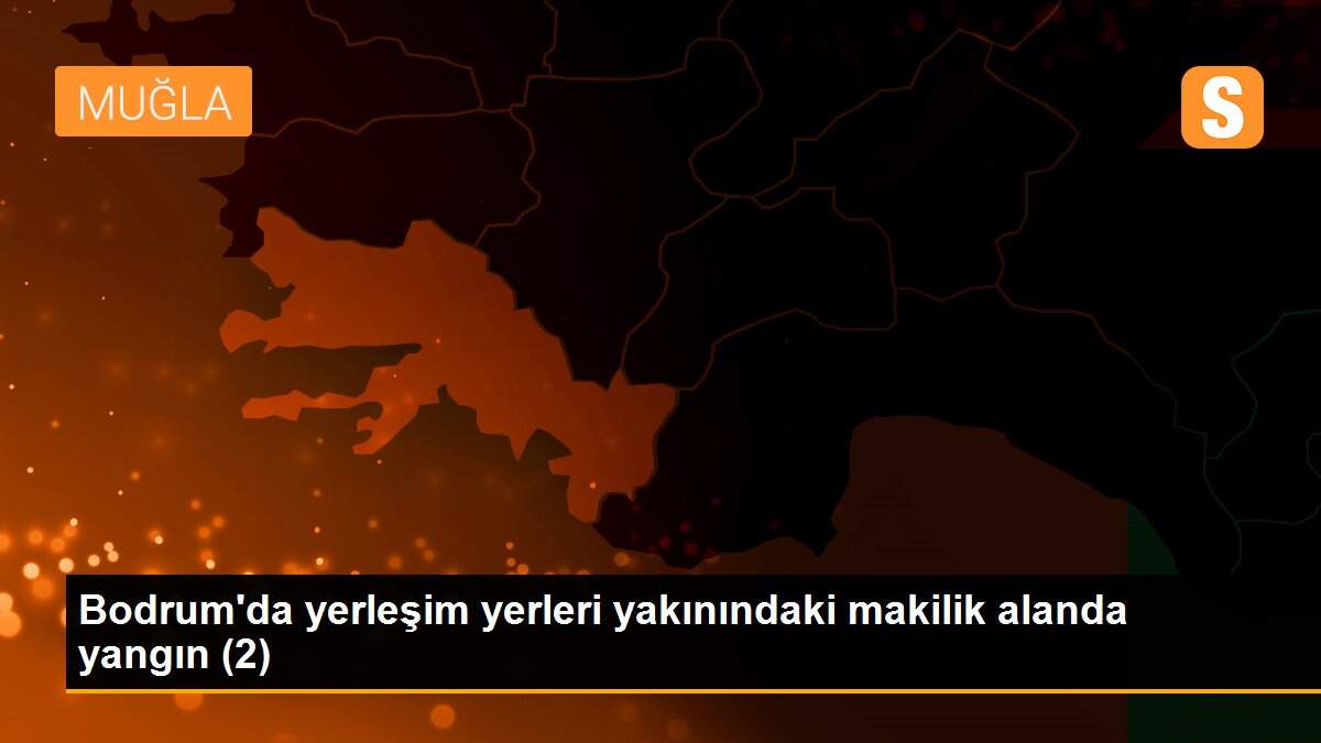 Bodrum\'da yerleşim yerleri yakınındaki makilik alanda yangın (2)