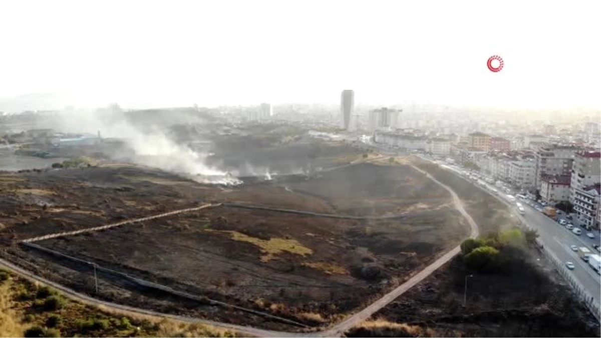 Maltepe\'de yanan askeri alanın son hali böyle görüntülendi