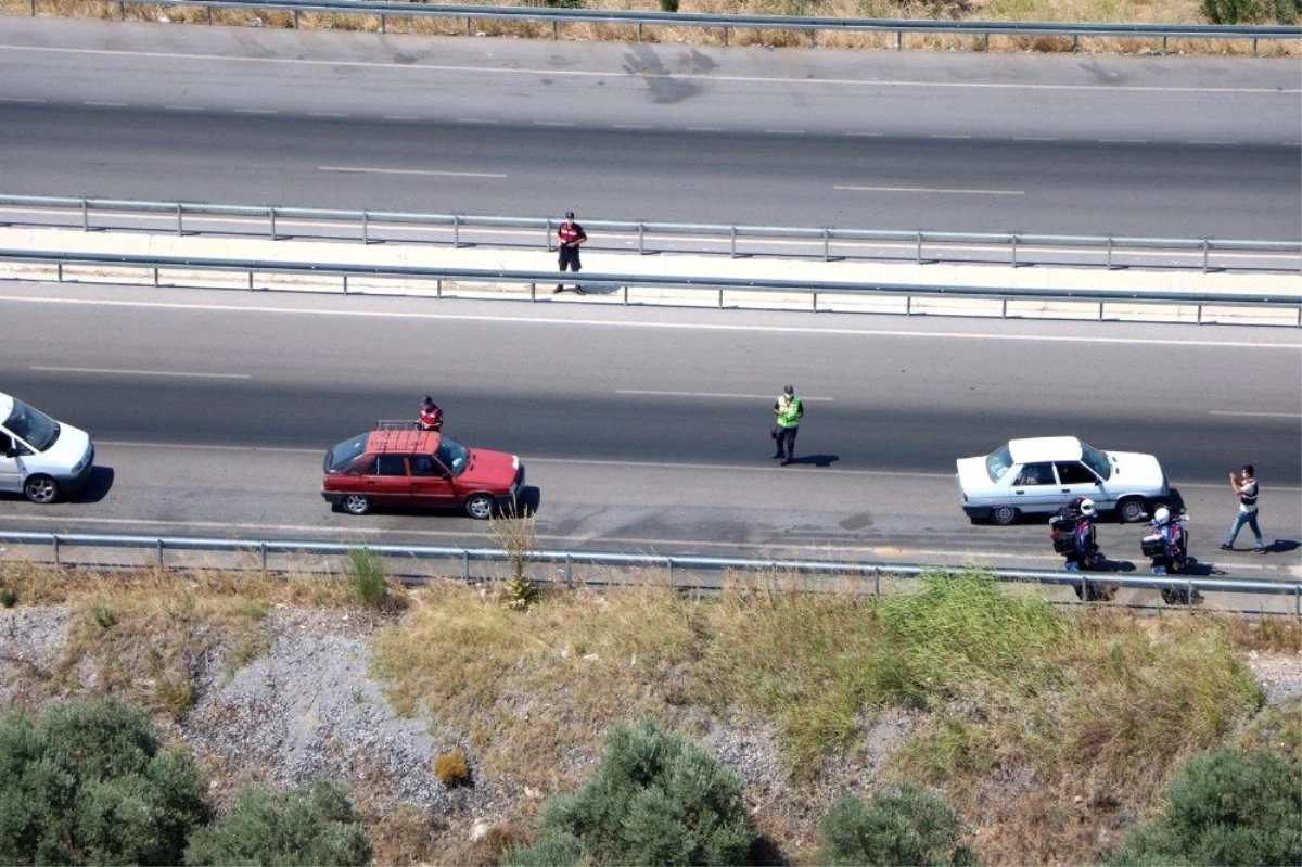 Trafik ihlalleri havadan tespit edildi