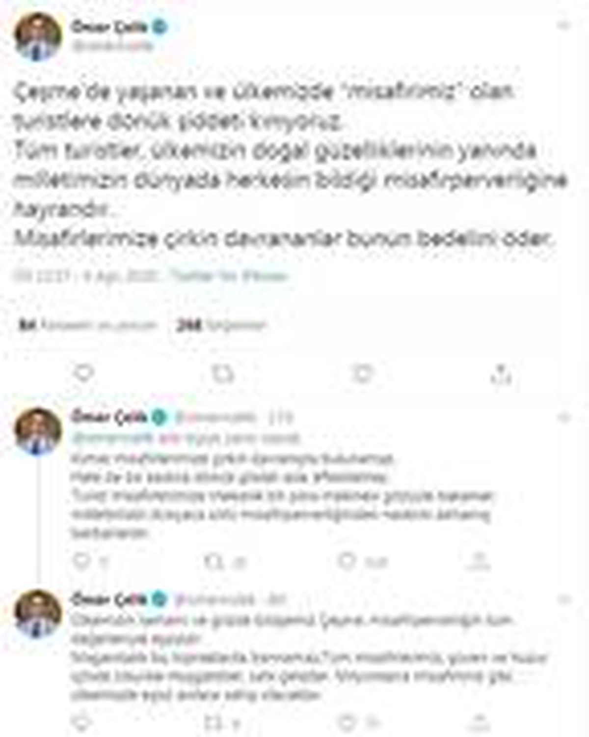 AK Parti\'li Çelik: Çeşme\'de turistlere dönük şiddeti kınıyoruz