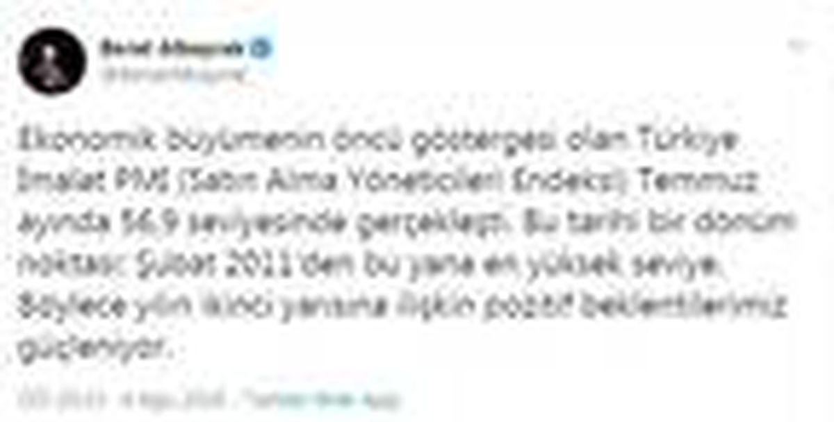 Bakan Albayrak: Yılın ikinci yarısına ilişkin pozitif beklentilerimiz güçleniyor
