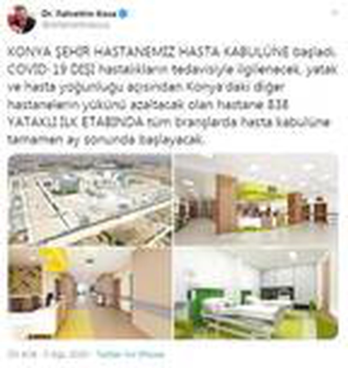 Bakan Koca: Konya Şehir Hastanemiz hasta kabulüne başladı