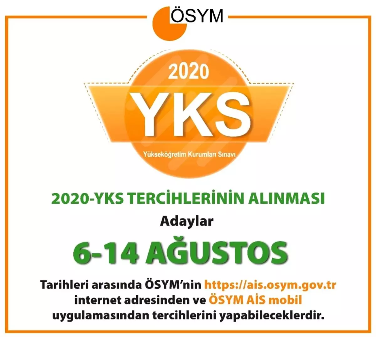 2020-YKS tercihleri başladı