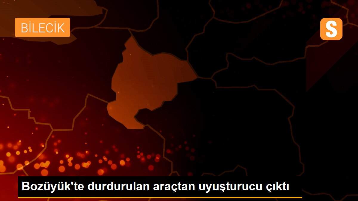 Bozüyük\'te durdurulan araçtan uyuşturucu çıktı