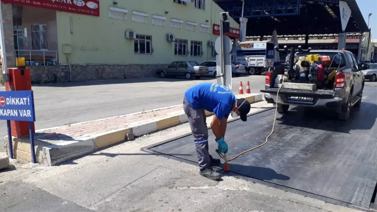 Son dakika haberi: Büyükşehir Belediyesinden Kumluca ve Beykent Toptancı Halinde ilaçlama