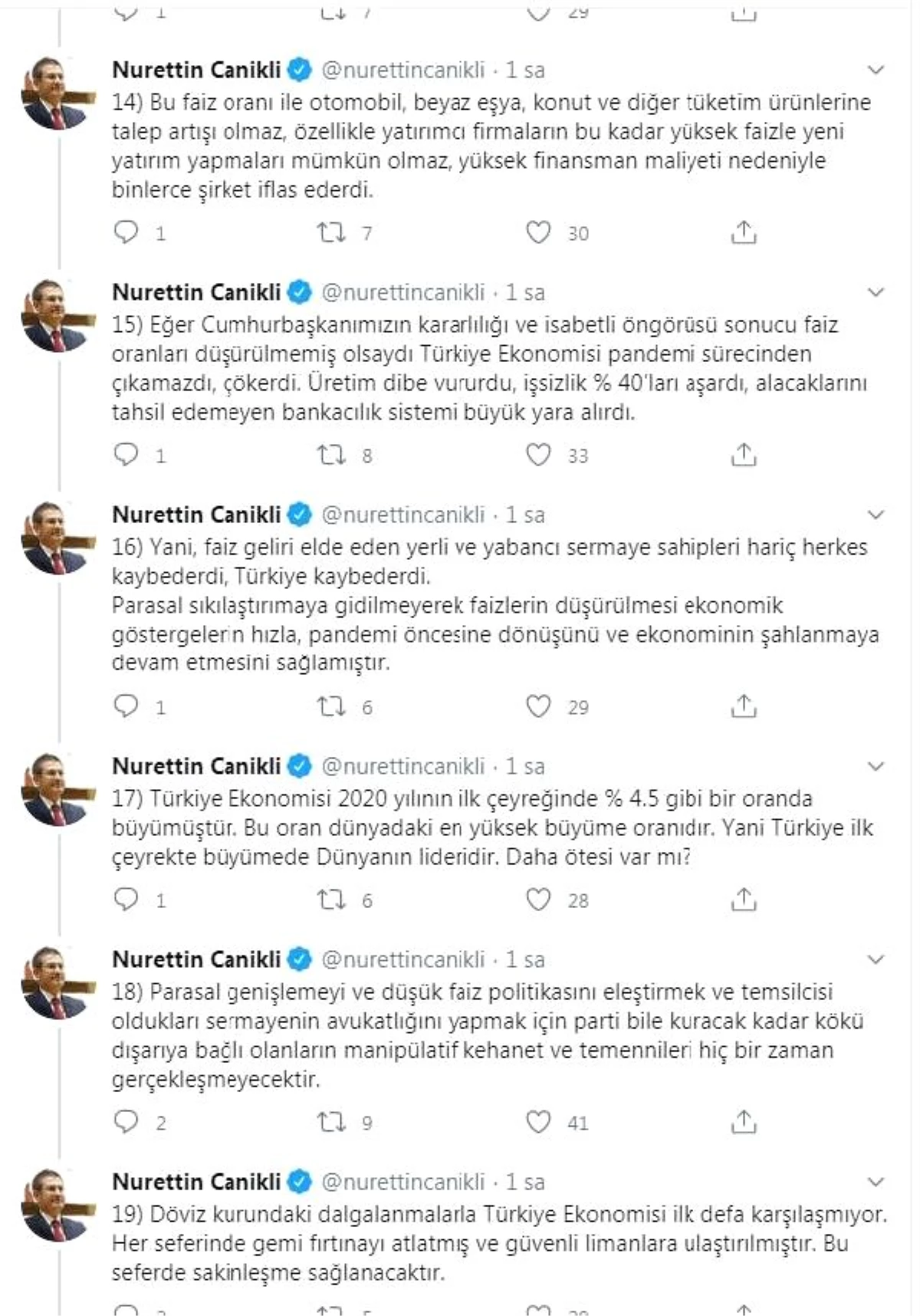 AK Partili Canikli: Faiz oranları düşürülmemiş olsaydı Türkiye ekonomisi pandemi sürecinden...