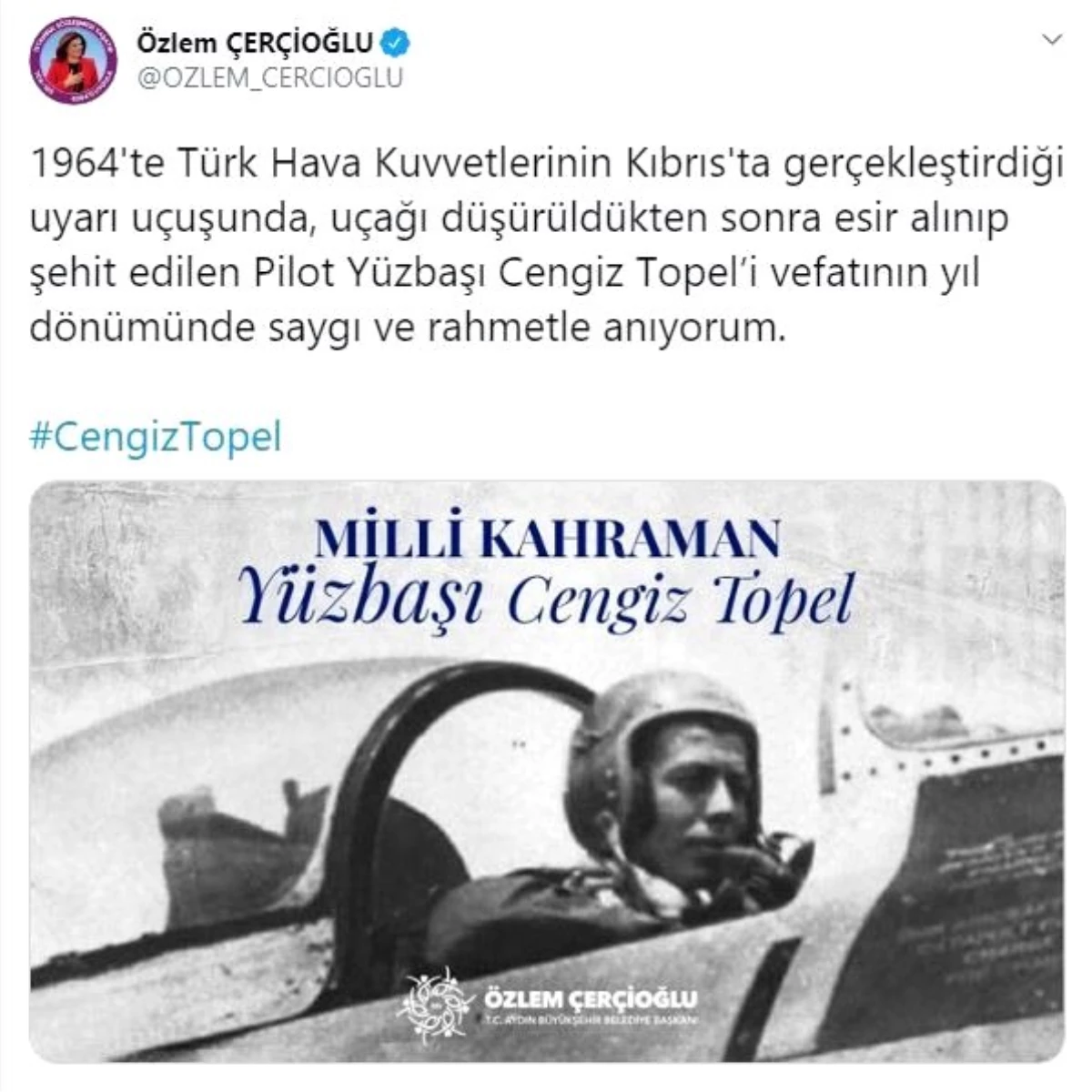 Başkan Çerçioğlu, şehit Yüzbaşı Cengiz Topel\'i Unutmadı