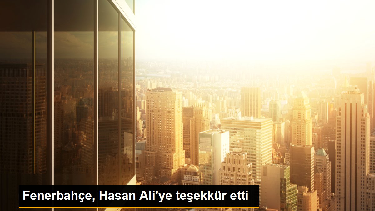 Fenerbahçe, Hasan Ali\'ye teşekkür etti