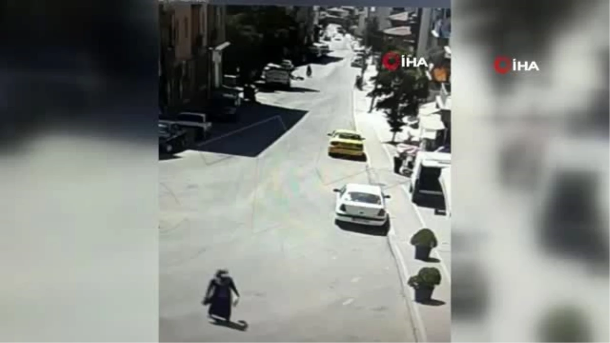Başkent\'te Motosiklet kazası güvenlik kamerasına yansıdı