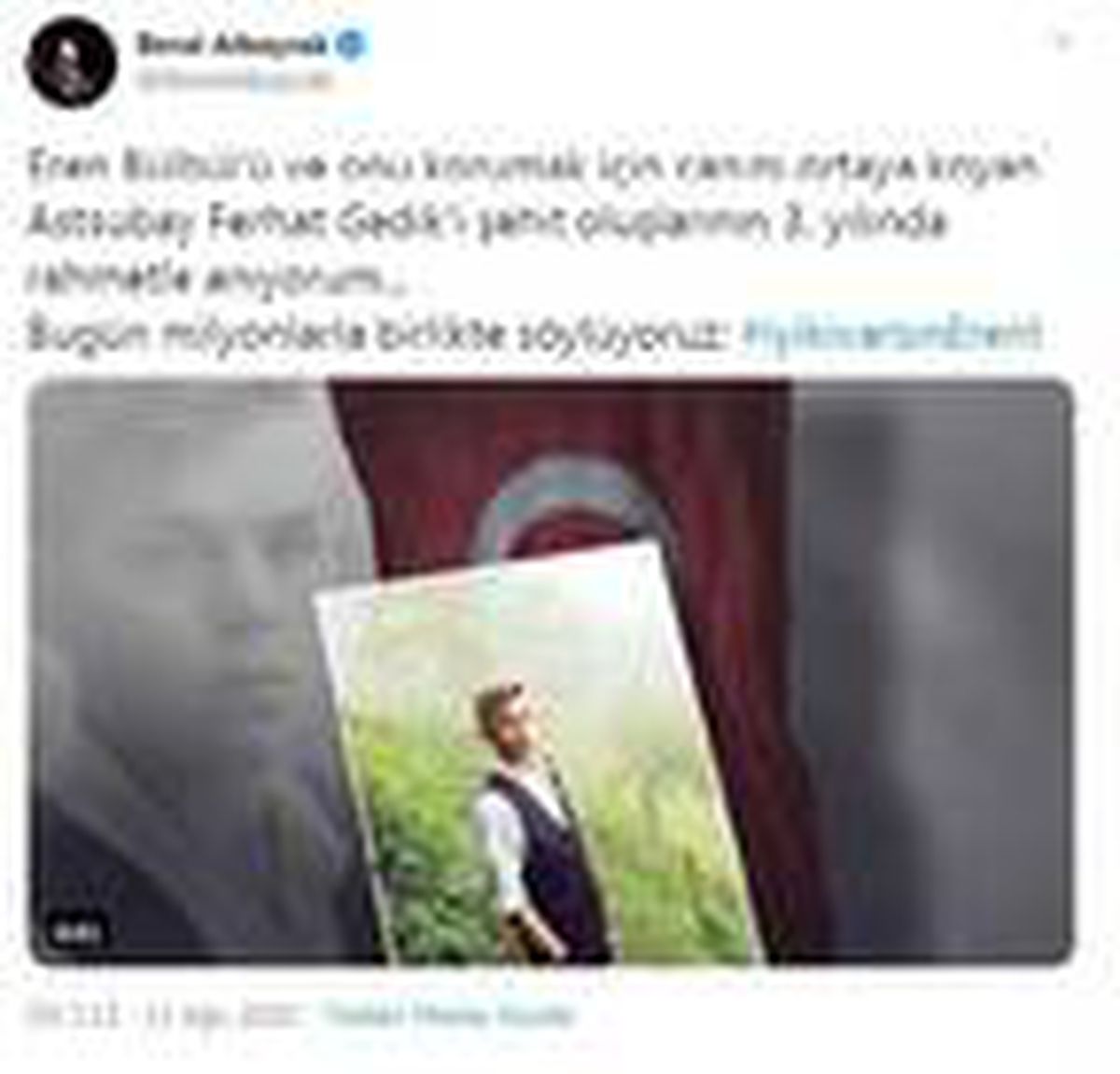 Son Dakika: Bakan Albayrak\'tan \'Eren Bülbül\' paylaşımı