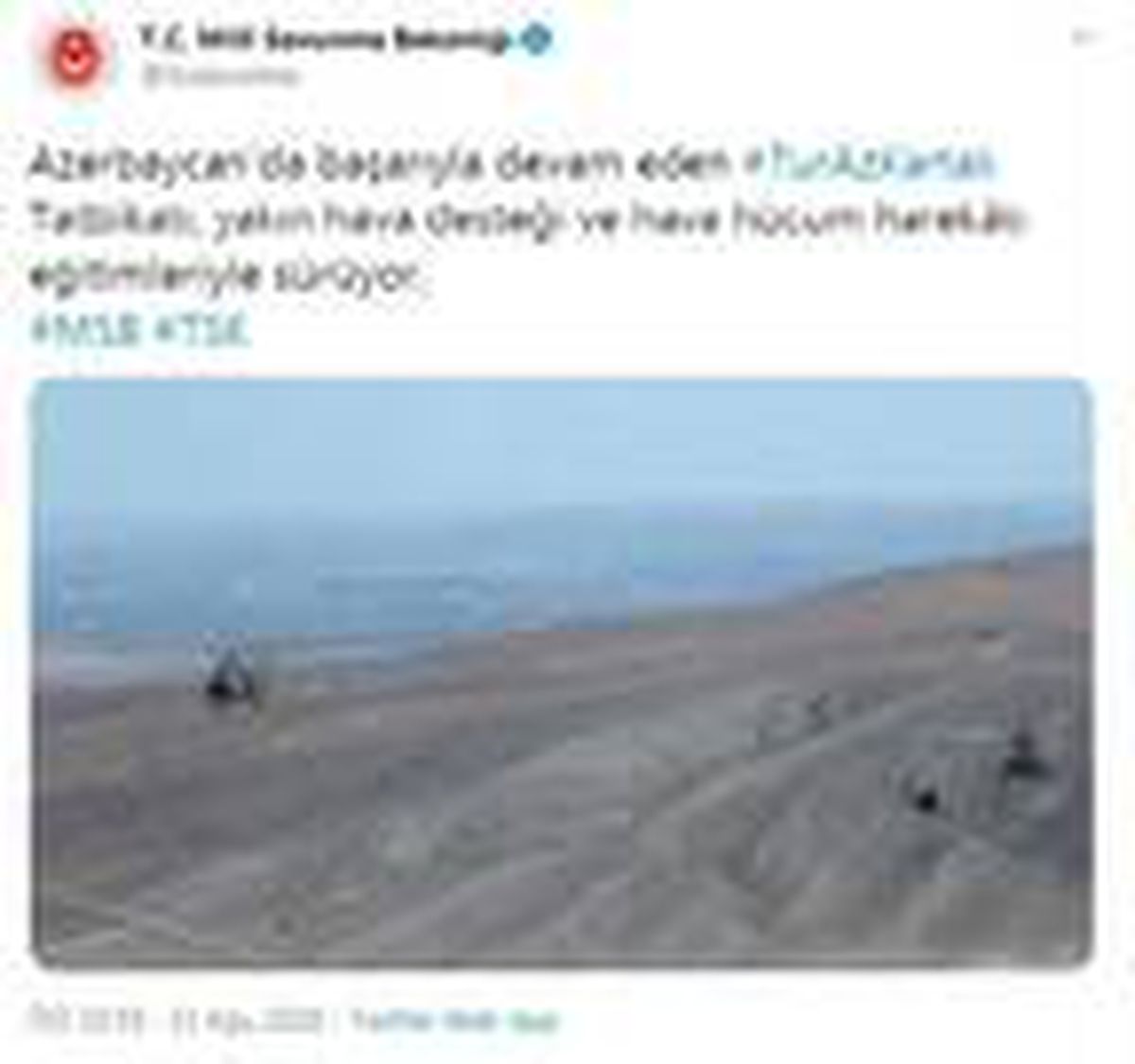 Son dakika haberi | Bakanlık, \'TurAz Kartalı Tatbikatı\'ndan görüntü paylaştı