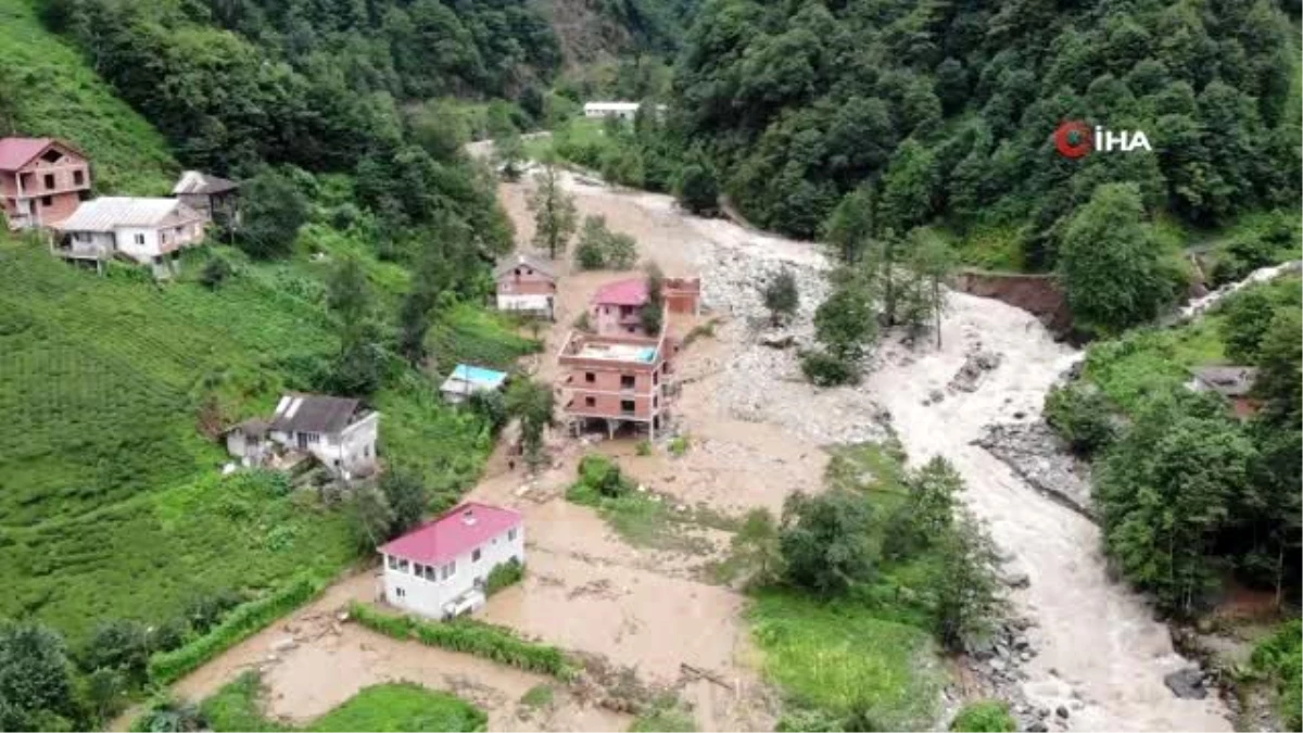 Son dakika haber | Selin yaşandığı Kaçkar köyü havadan görüntülenince felaketin boyutu ortaya çıktı