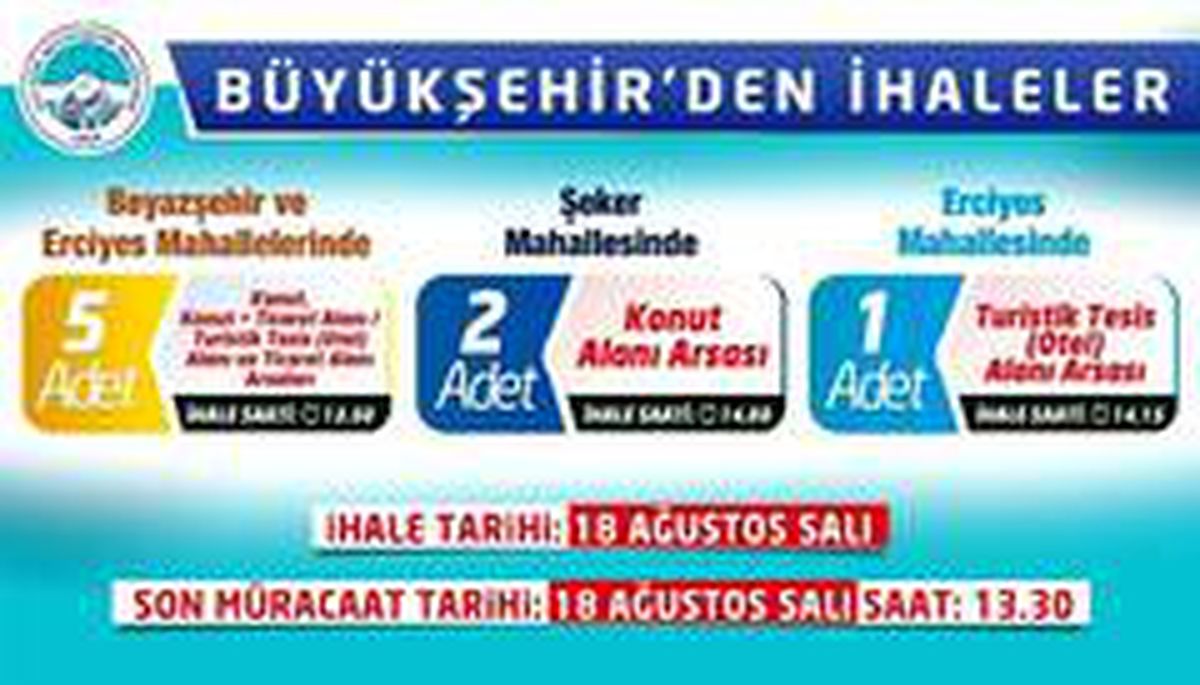 Büyükşehir\'den üç ihale birden