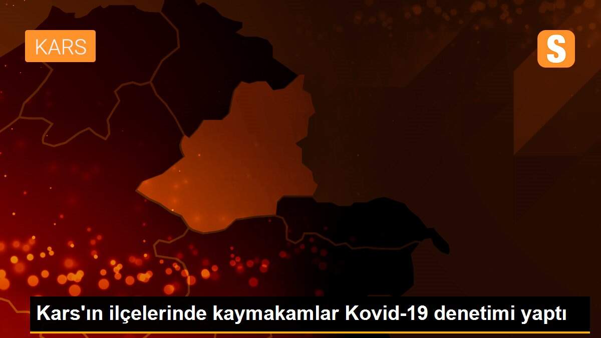 Kars\'ın ilçelerinde kaymakamlar Kovid-19 denetimi yaptı