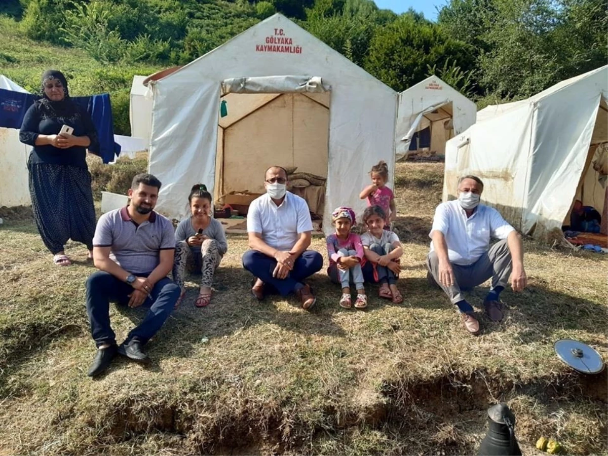 Kaymakam Kurt fındık işçilerinin barınma yerlerini inceledi