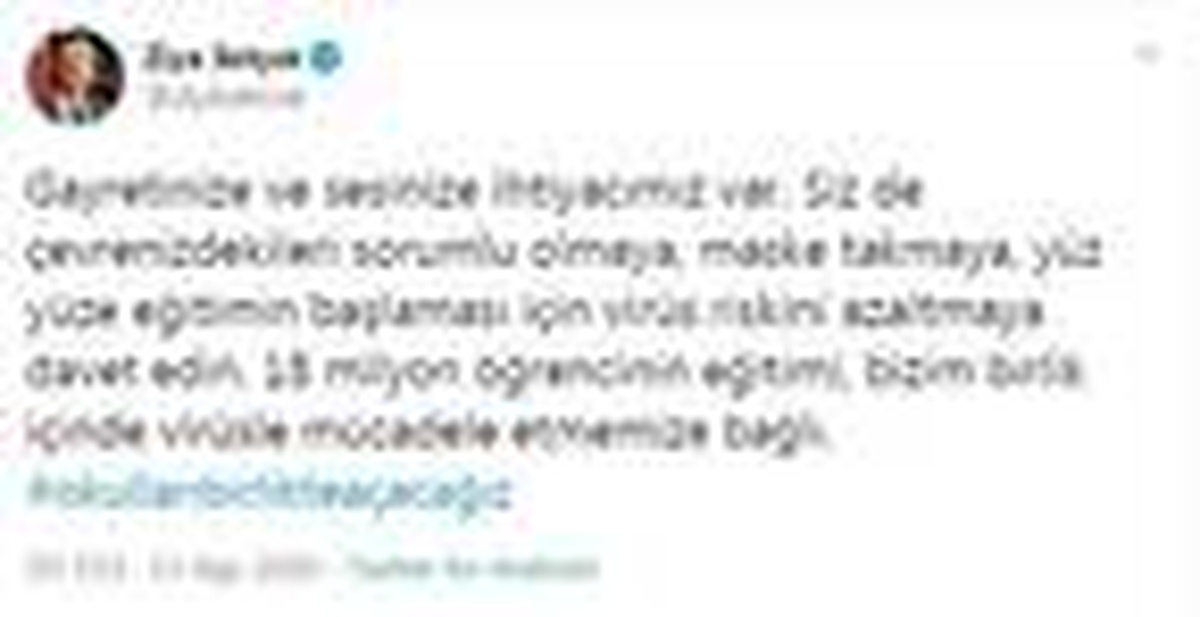 Son dakika haberi: Bakan Selçuk: 18 milyon öğrencinin eğitimi, bizim birlik içinde virüsle mücadele etmemize bağlı