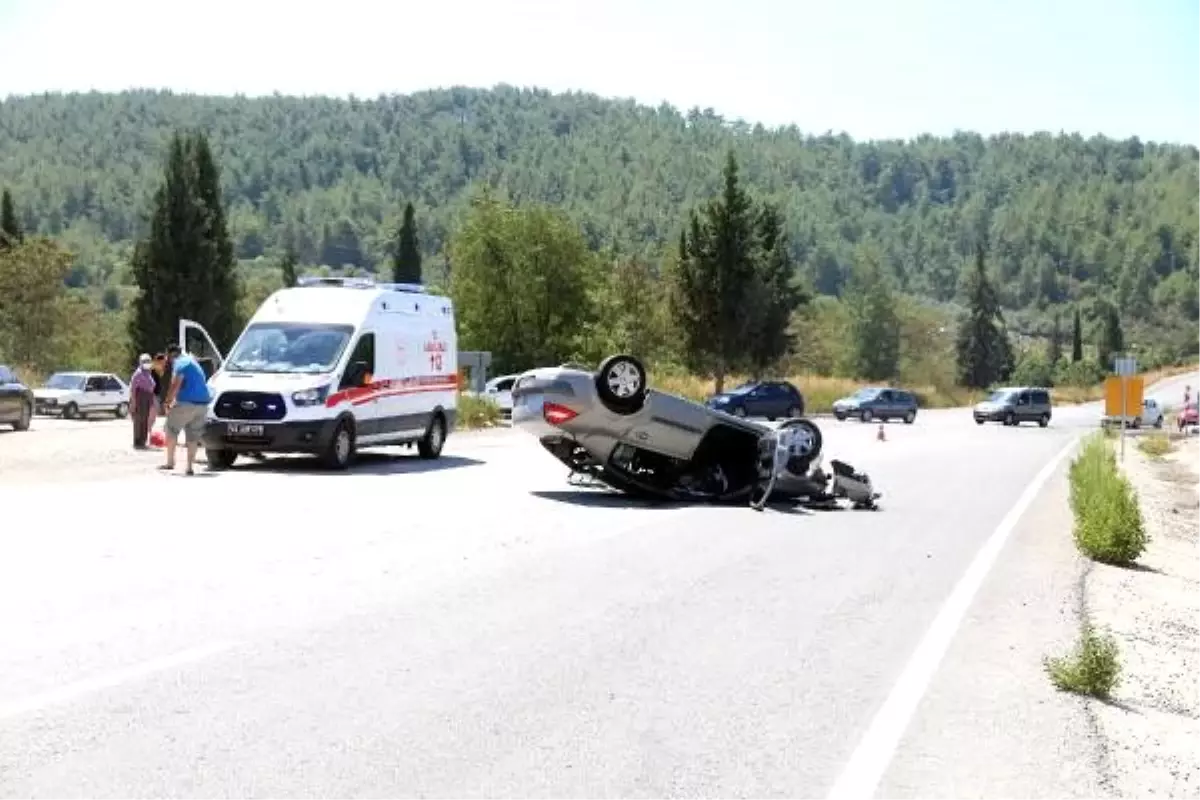 Freni patlayan otomobil takla attı: 5 yaralı