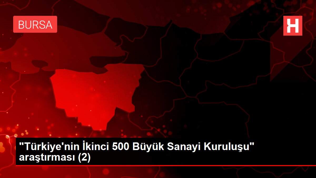 'Türkiye'nin İkinci 500 Büyük Sanayi Kuruluşu' araştırması (2)