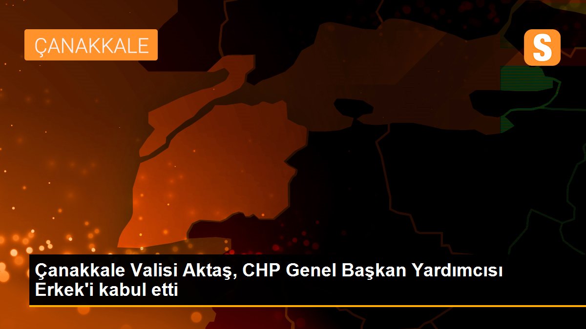 Çanakkale Valisi Aktaş, CHP Genel Başkan Yardımcısı Erkek\'i kabul etti