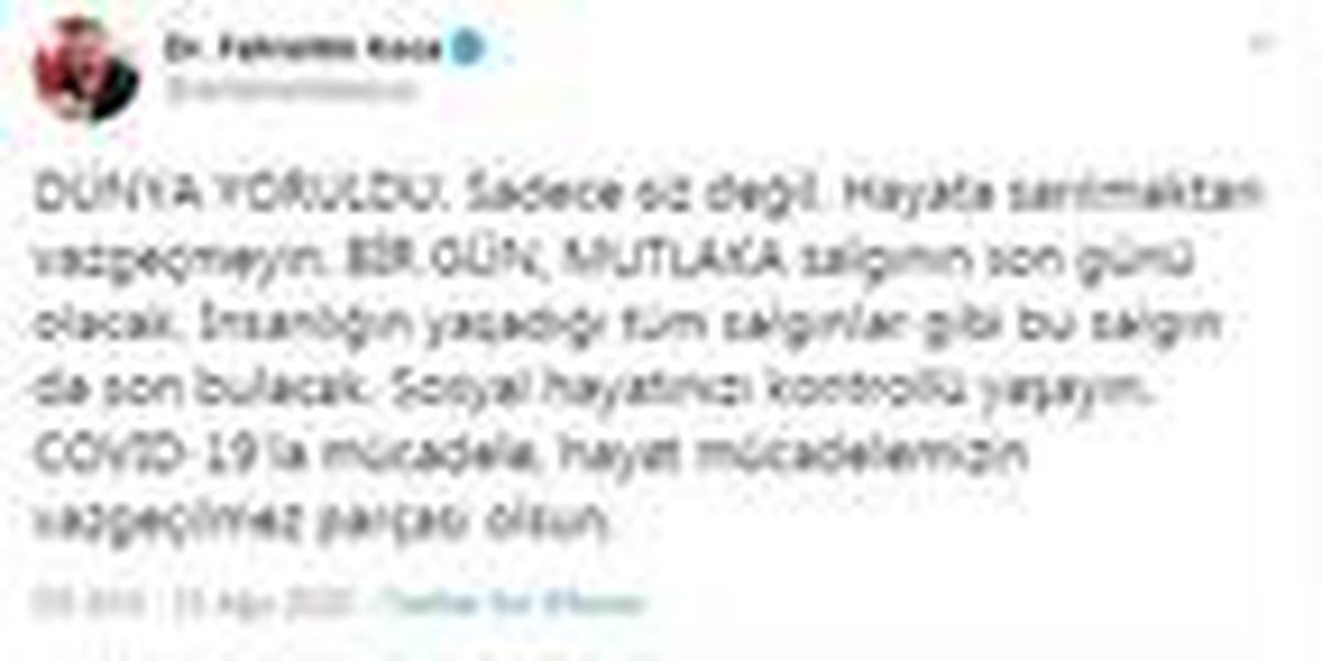 Bakan Koca: Bu salgın da son bulacak