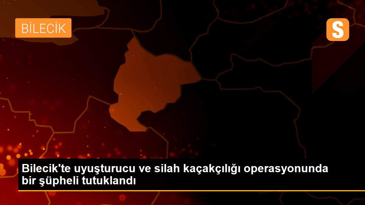 Son Dakika | Bilecik\'te uyuşturucu ve silah kaçakçılığı operasyonunda bir şüpheli tutuklandı