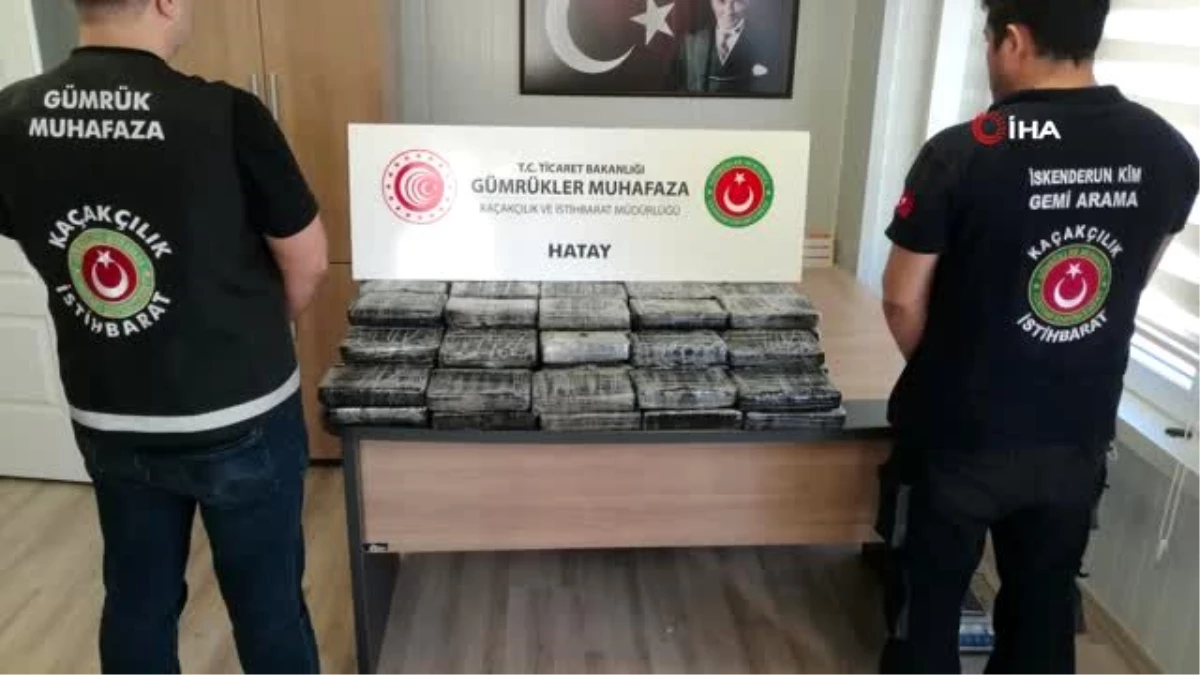 Gümrük muhafaza ekiplerince İskenderun\'da 72 kilogram 563 gram kokain ele geçirildi
