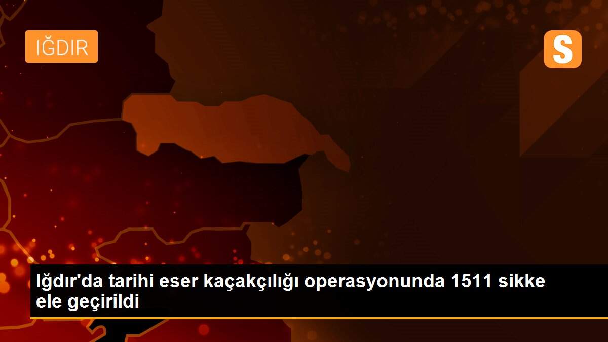 Son Dakika | Iğdır\'da tarihi eser kaçakçılığı operasyonunda 1511 sikke ele geçirildi