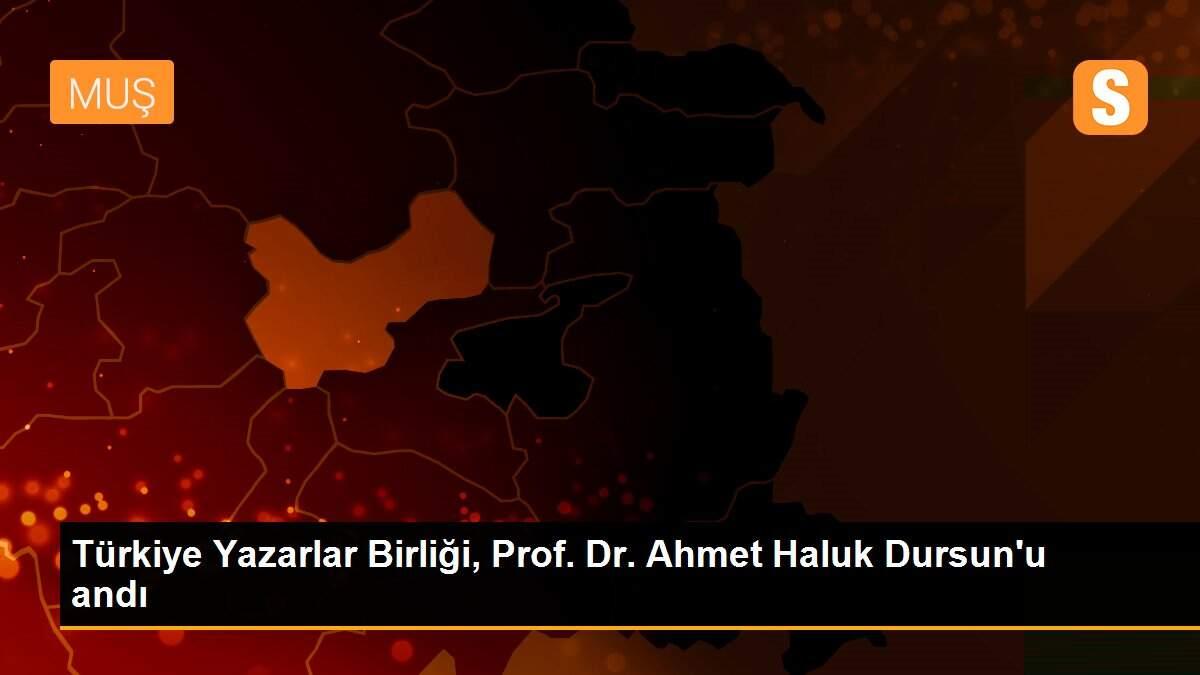 Türkiye Yazarlar Birliği, Prof. Dr. Ahmet Haluk Dursun\'u andı