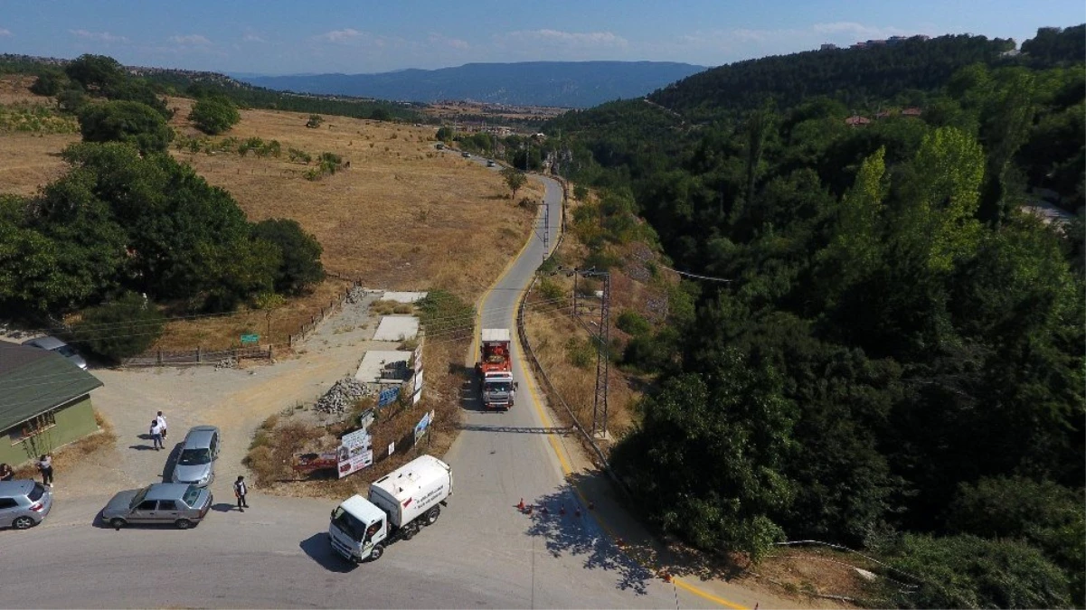 Köy yollarında yol çizgi çalışmalarına başlandı