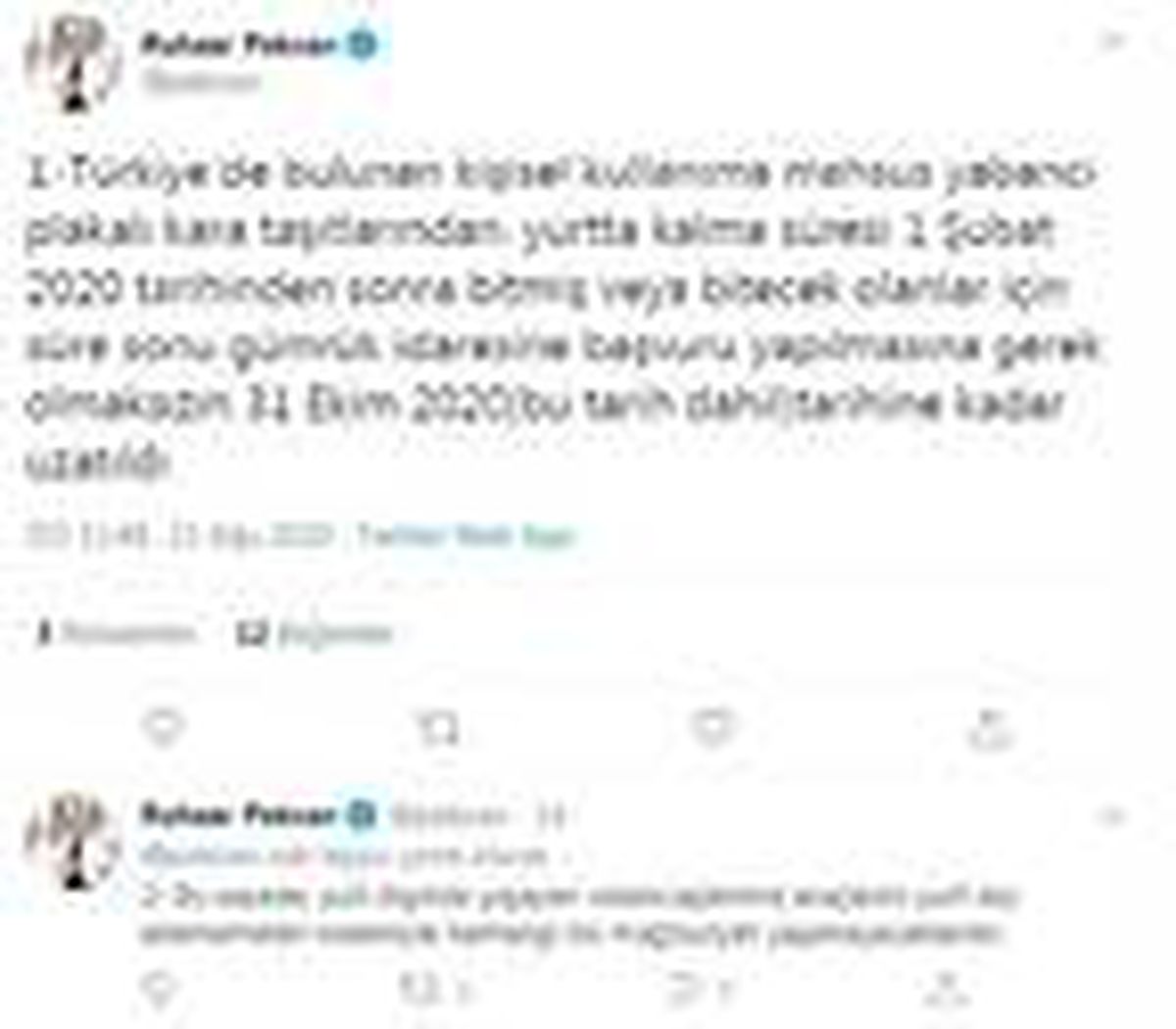 Son dakika haberleri: Bakan Pekcan: Yabancı plakalı kara taşıtlarının yurtta kalma süresi uzatıldı