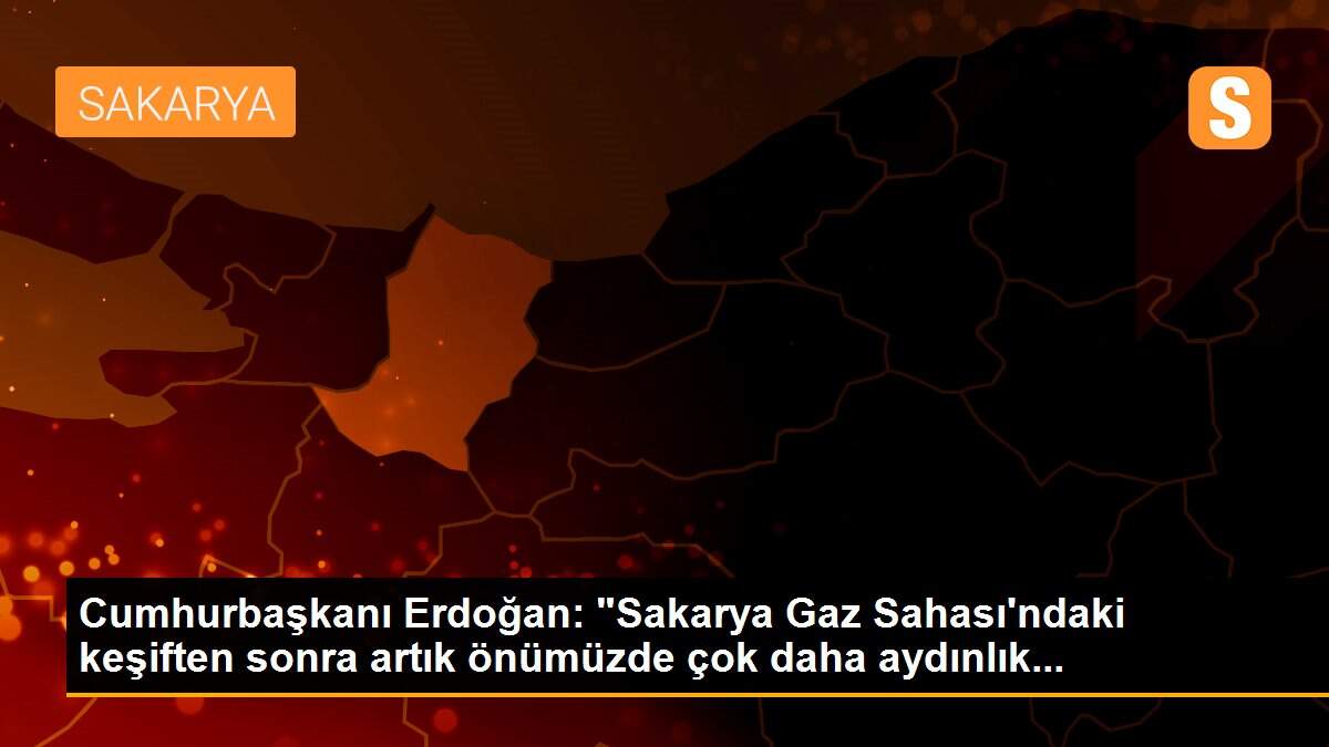 Cumhurbaşkanı Erdoğan: "Sakarya Gaz Sahası\'ndaki keşiften sonra artık önümüzde çok daha aydınlık...