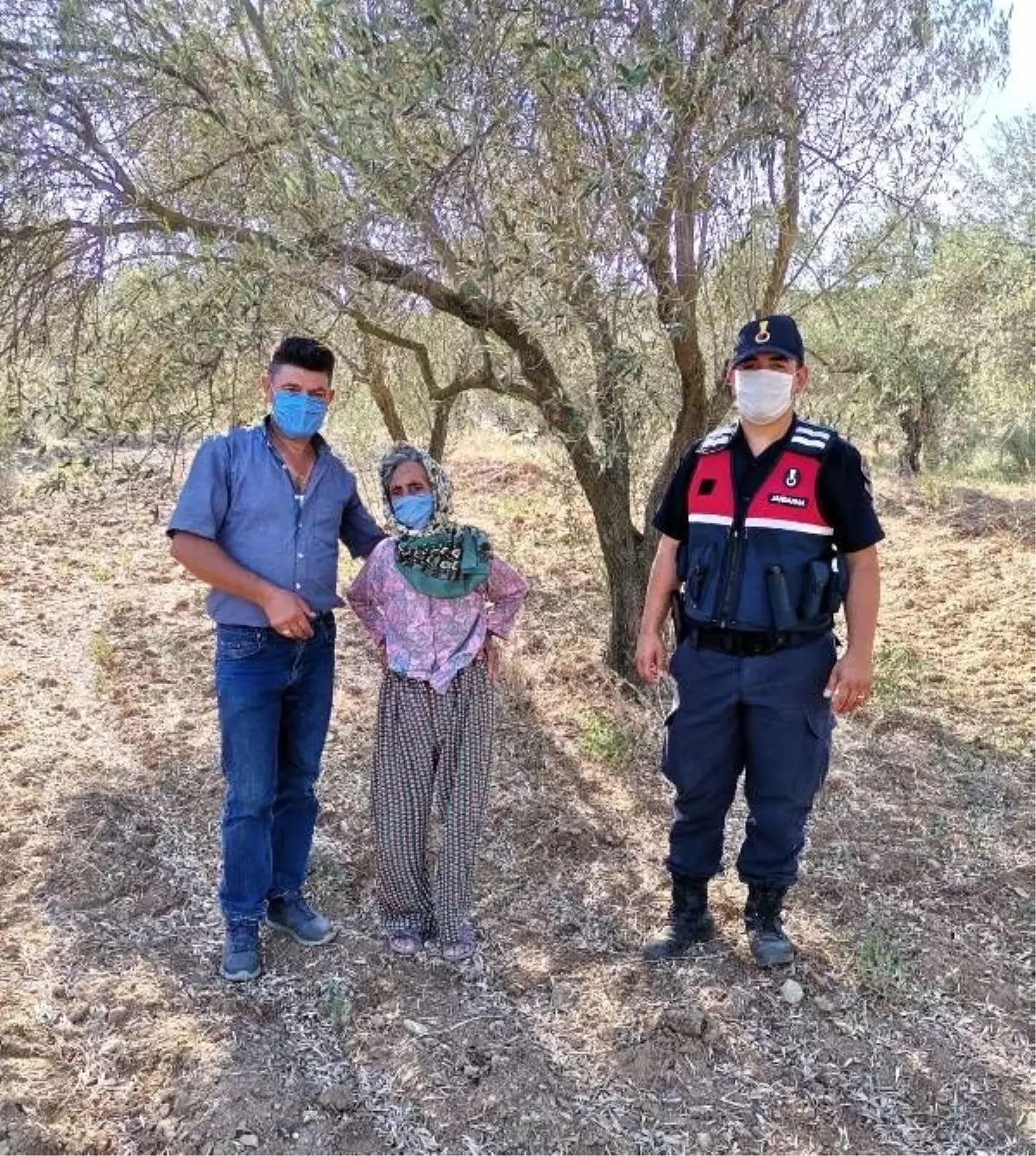 Dronla aranan kayıp alzheimer hastası yaşlı kadın zeytinlikte ortaya çıktı