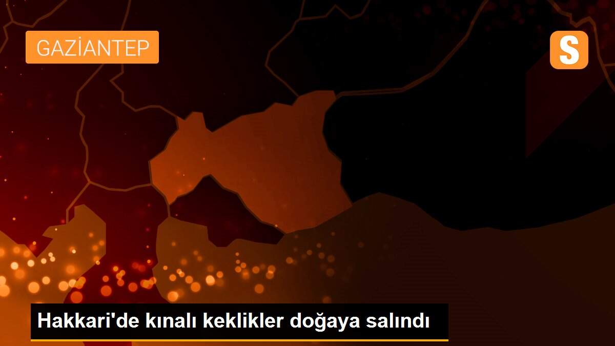 Hakkari\'de kınalı keklikler doğaya salındı