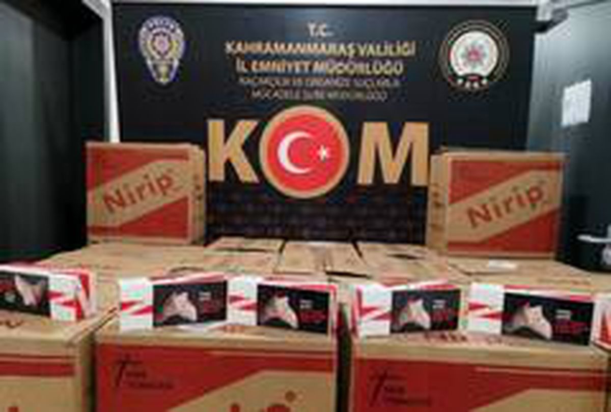 Kahramanmaraş\'ta 450 bin adet makaron ele geçirildi