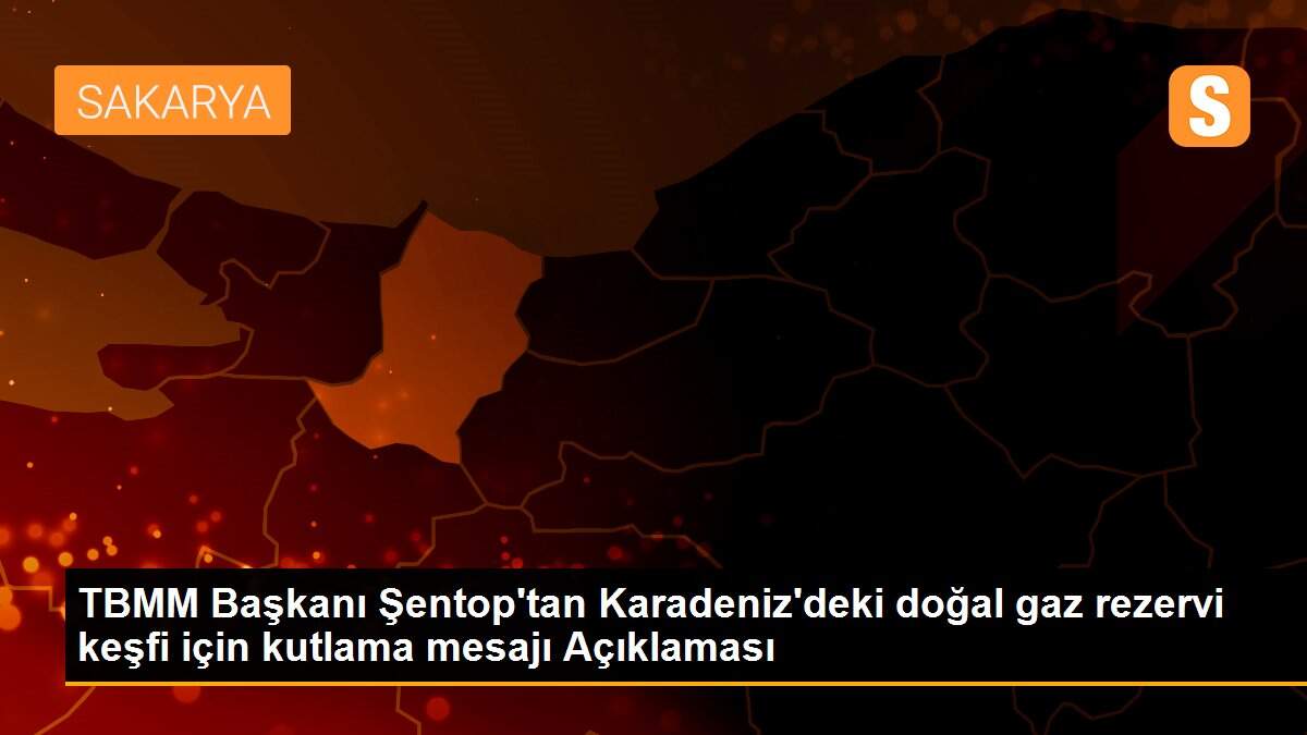 TBMM Başkanı Şentop\'tan Karadeniz\'deki doğal gaz rezervi keşfi için kutlama mesajı Açıklaması