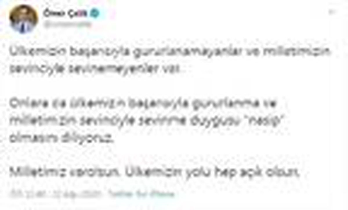 AK Parti\'li Çelik: Ülkemizin başarısıyla gururlanamayanlar var