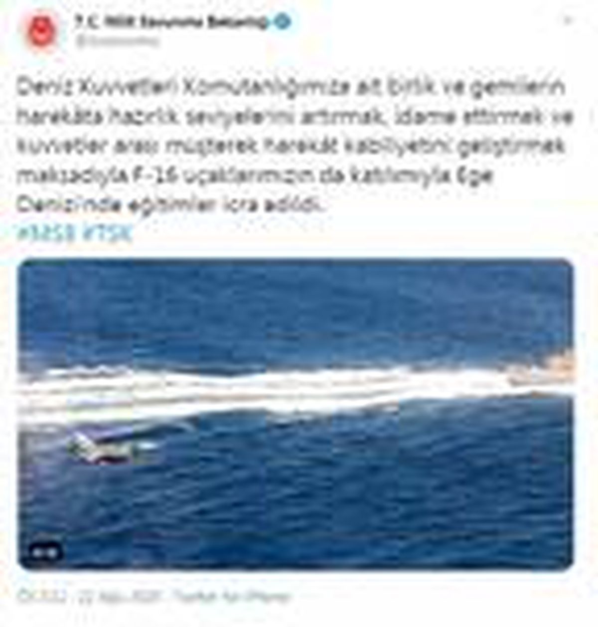 MSB: Ege Denizi\'nde eğitimler icra edildi