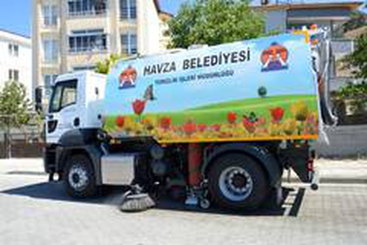 Havza\'da yol süpürme aracı hizmete girdi