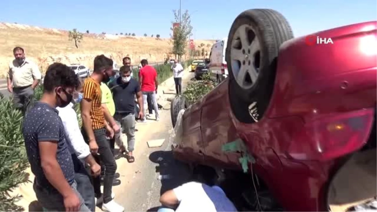 Takla atan otomobilin sürücüsü yaralandı