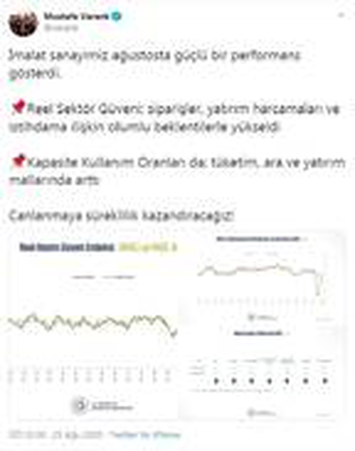 Bakan Varank: İmalat sanayimiz ağustosta güçlü performans gösterdi