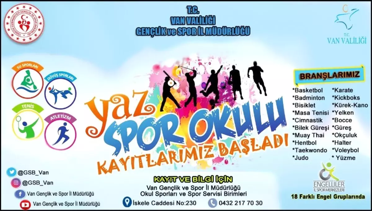 Van\'da il spor merkezi kayıtları başladı