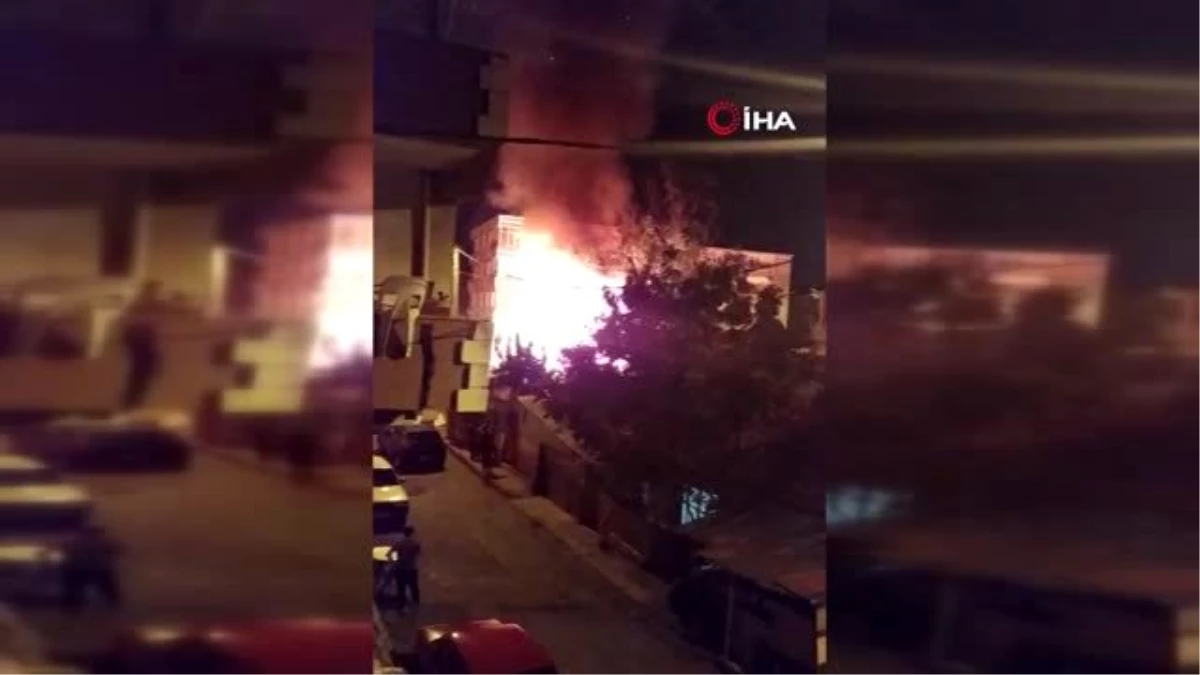 Son dakika haberleri... Başakşehir\'de gecekondu alevler içinde kaldı