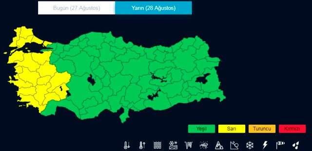 Meteoroloji 17 ili sarı kodla uyardı! Sıcaklık artışına dikkat Meteoroloji 17 ili sarı kodla uyardı! Sıcaklık artışına dikkat